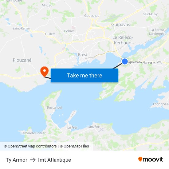 Ty Armor to Imt Atlantique map