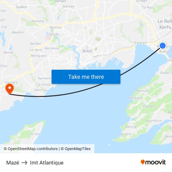 Mazé to Imt Atlantique map