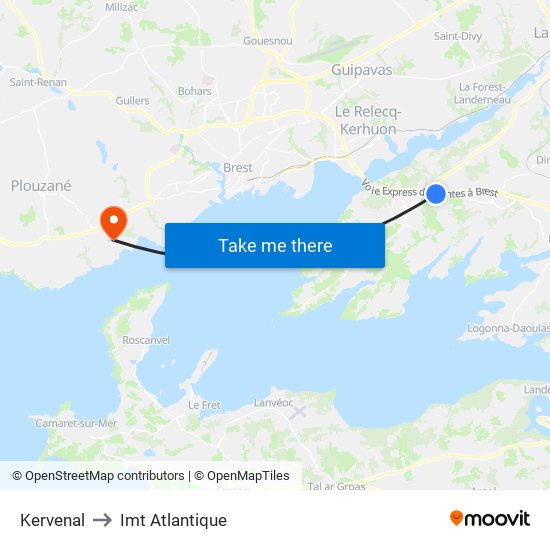Kervenal to Imt Atlantique map