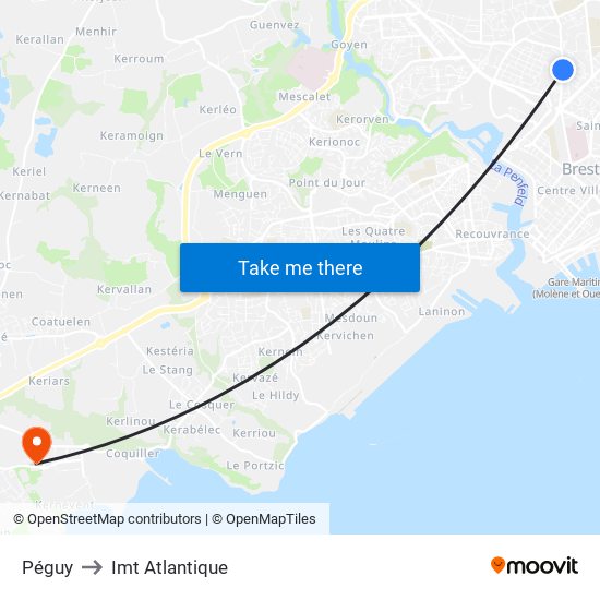 Péguy to Imt Atlantique map