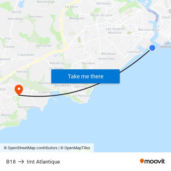 B18 to Imt Atlantique map