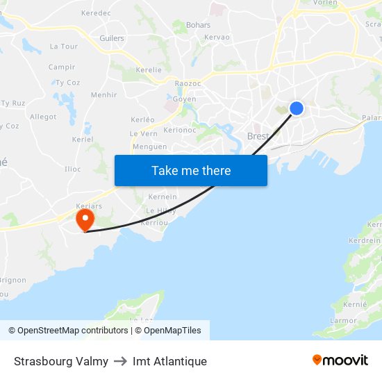 Strasbourg Valmy to Imt Atlantique map