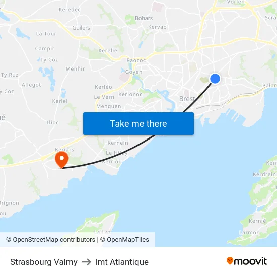 Strasbourg Valmy to Imt Atlantique map