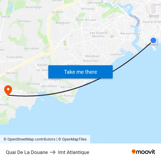Quai De La Douane to Imt Atlantique map
