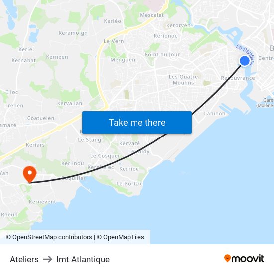 Ateliers to Imt Atlantique map