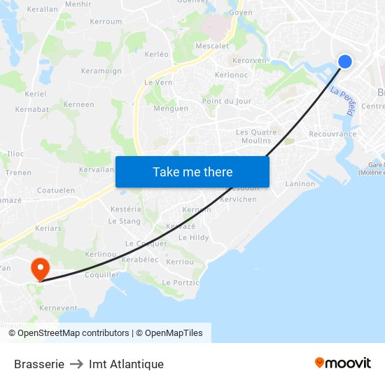 Brasserie to Imt Atlantique map