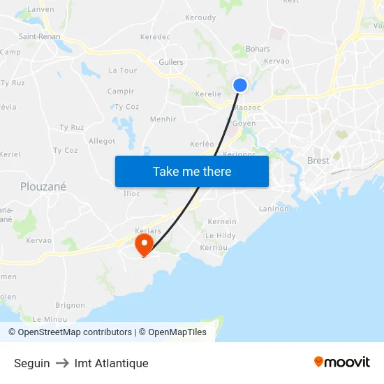 Seguin to Imt Atlantique map