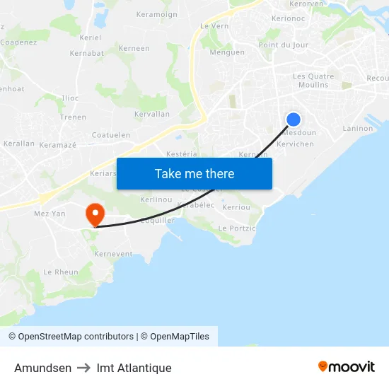Amundsen to Imt Atlantique map