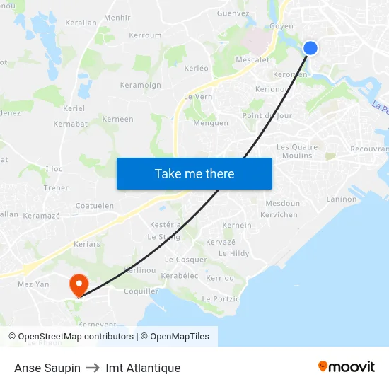 Anse Saupin to Imt Atlantique map