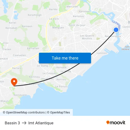 Bassin 3 to Imt Atlantique map