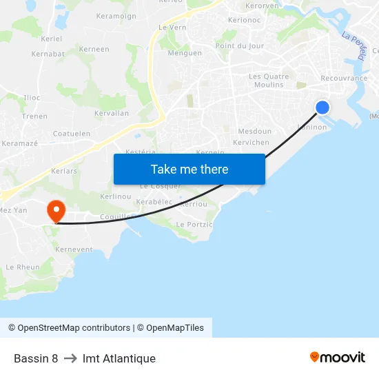 Bassin 8 to Imt Atlantique map
