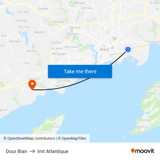 Dour Bian to Imt Atlantique map
