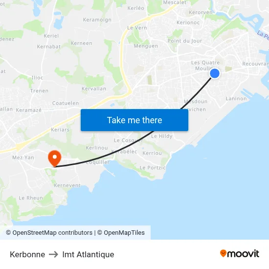 Kerbonne to Imt Atlantique map