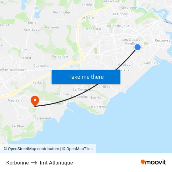 Kerbonne to Imt Atlantique map