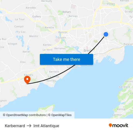 Kerbernard to Imt Atlantique map