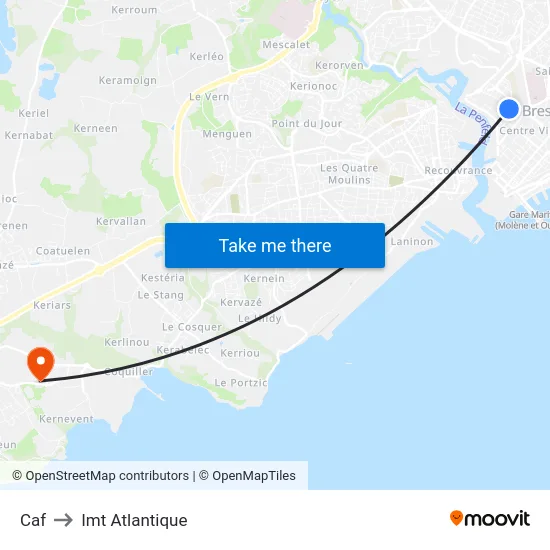 Caf to Imt Atlantique map