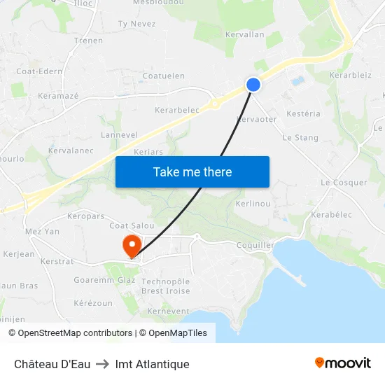 Château D'Eau to Imt Atlantique map