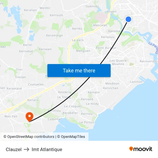 Clauzel to Imt Atlantique map