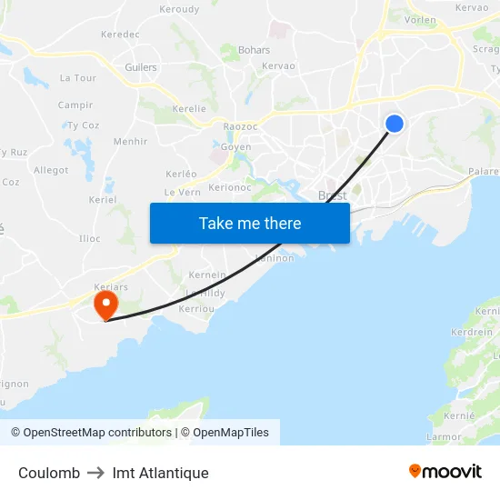 Coulomb to Imt Atlantique map