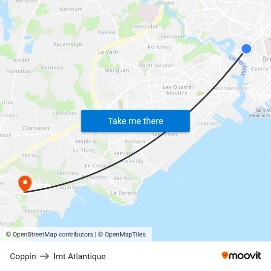 Coppin to Imt Atlantique map