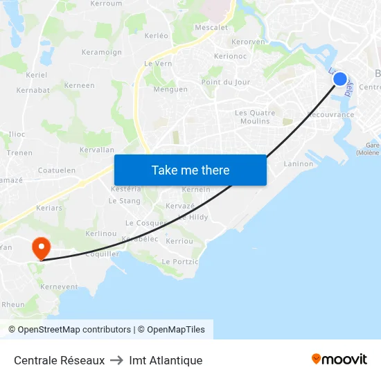 Centrale Réseaux to Imt Atlantique map