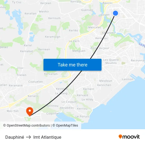 Dauphiné to Imt Atlantique map