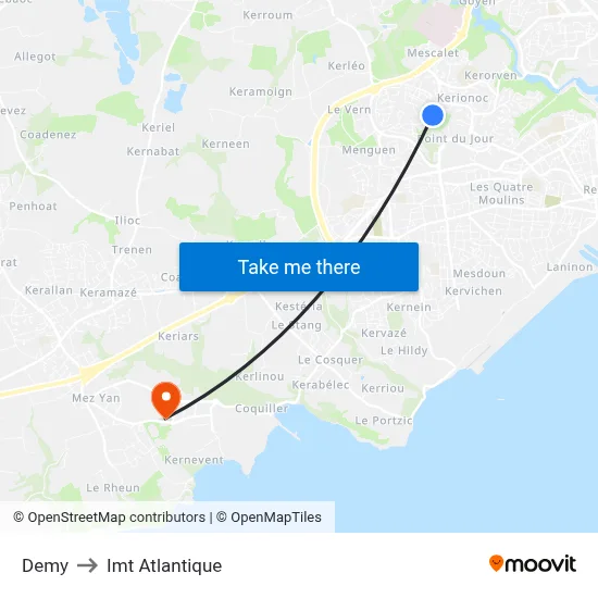 Demy to Imt Atlantique map