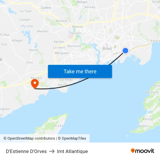 D'Estienne D'Orves to Imt Atlantique map