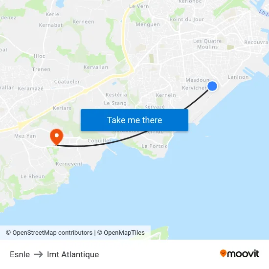 Esnle to Imt Atlantique map