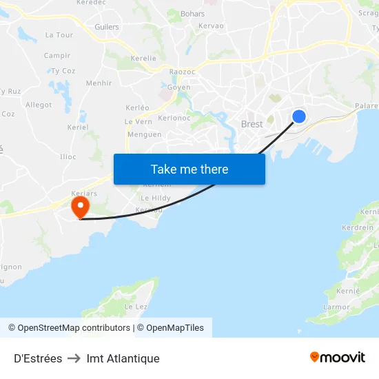 D'Estrées to Imt Atlantique map