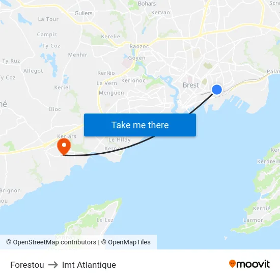 Forestou to Imt Atlantique map