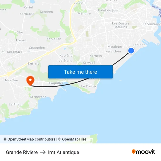 Grande Rivière to Imt Atlantique map