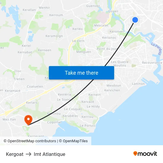 Kergoat to Imt Atlantique map