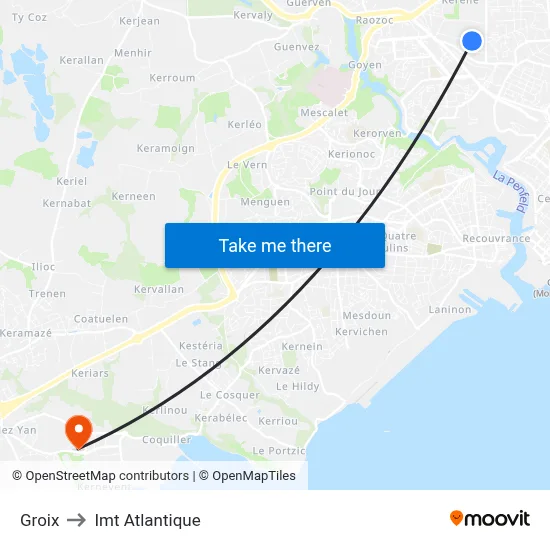 Groix to Imt Atlantique map