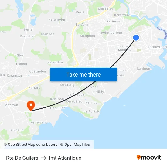 Rte De Guilers to Imt Atlantique map