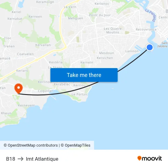 B18 to Imt Atlantique map