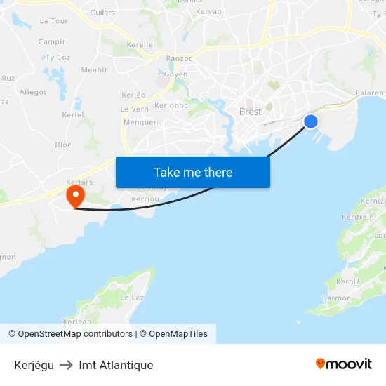 Kerjégu to Imt Atlantique map