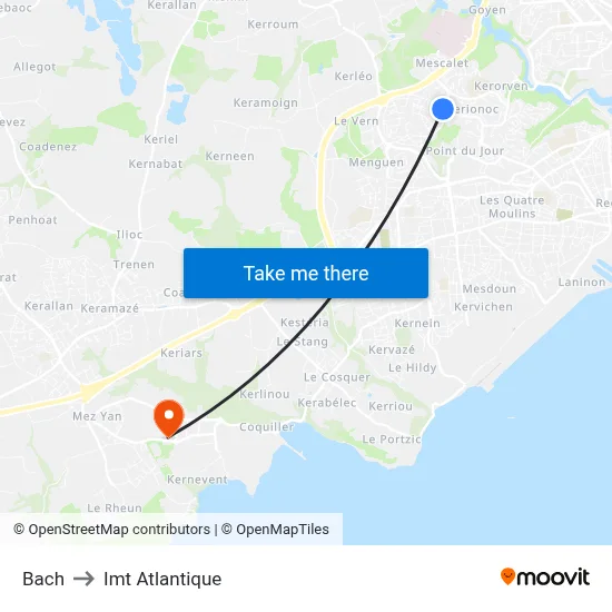 Bach to Imt Atlantique map
