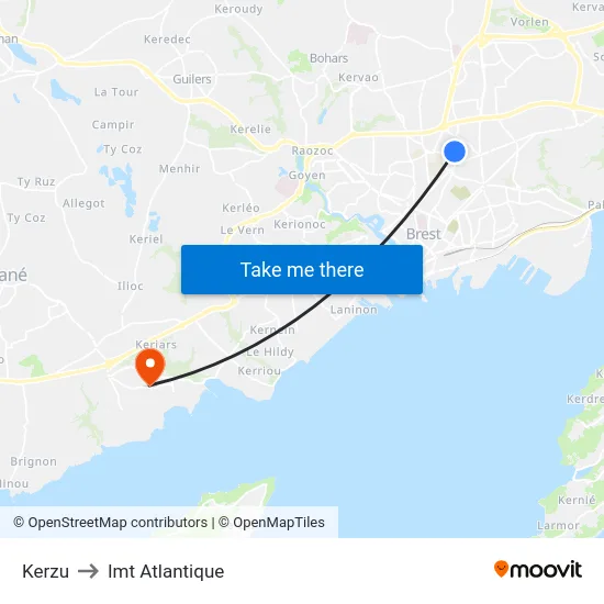 Kerzu to Imt Atlantique map