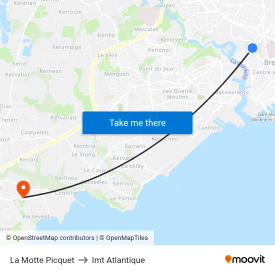 La Motte Picquet to Imt Atlantique map