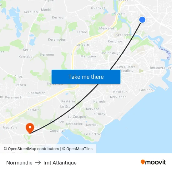 Normandie to Imt Atlantique map
