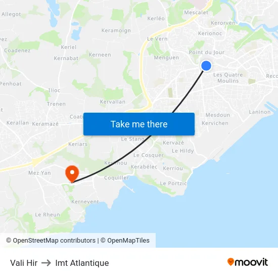 Vali Hir to Imt Atlantique map