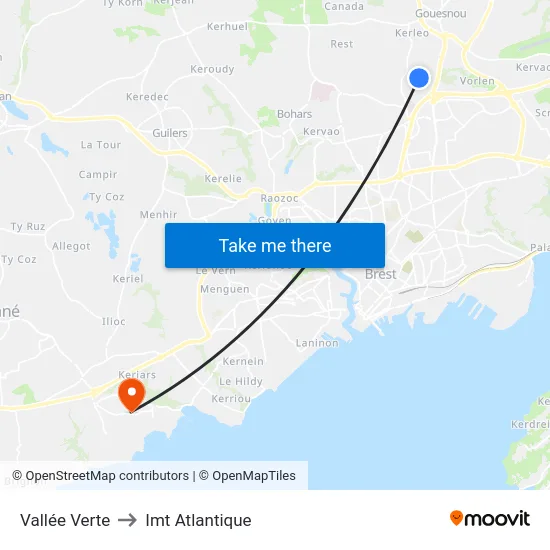 Vallée Verte to Imt Atlantique map