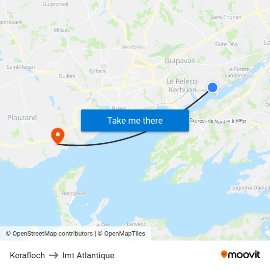 Kerafloch to Imt Atlantique map