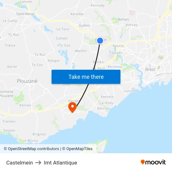 Castelmein to Imt Atlantique map