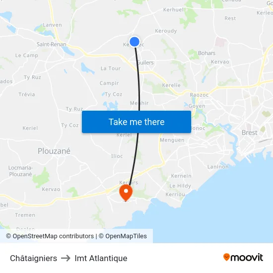 Châtaigniers to Imt Atlantique map