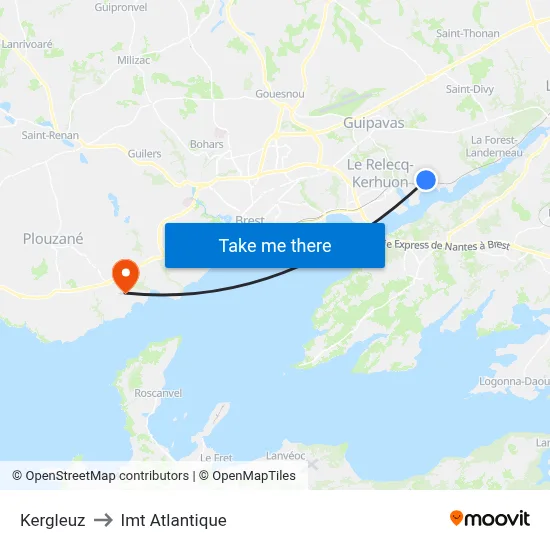 Kergleuz to Imt Atlantique map