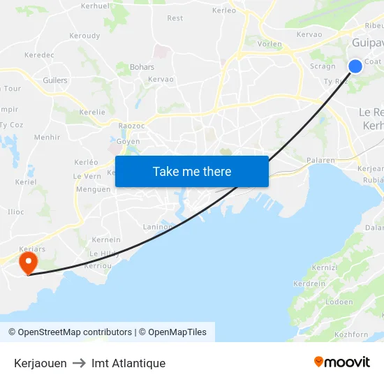Kerjaouen to Imt Atlantique map