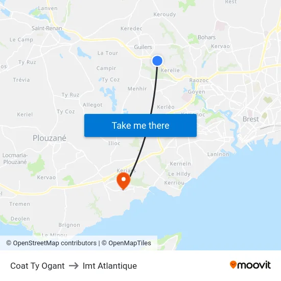 Coat Ty Ogant to Imt Atlantique map
