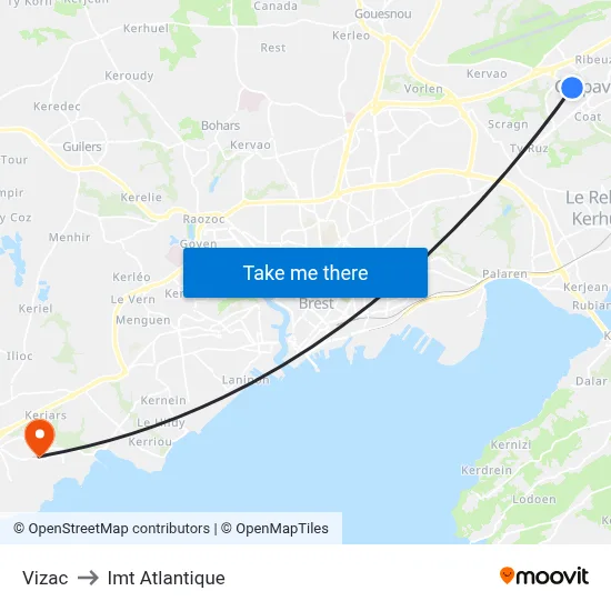 Vizac to Imt Atlantique map
